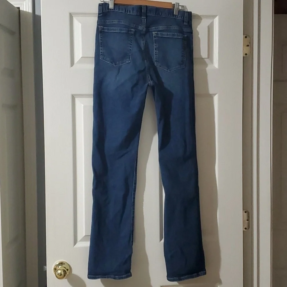 Old Navy Straight Jeans Built-in Flex boys size 18 11 Inch Rise Dark Wash Blue